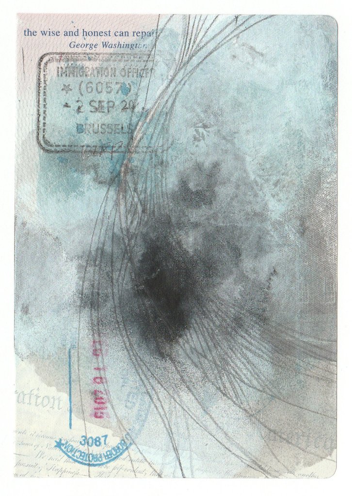 Passport Art - Abstract coast drawing