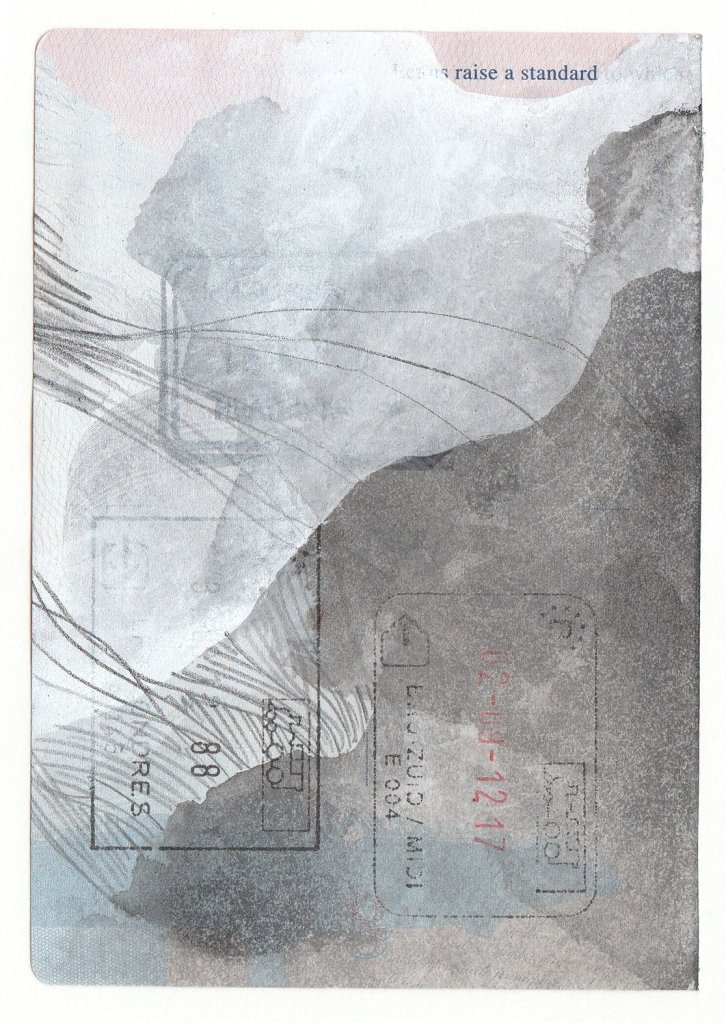 Passport Art - Abstract coast drawing